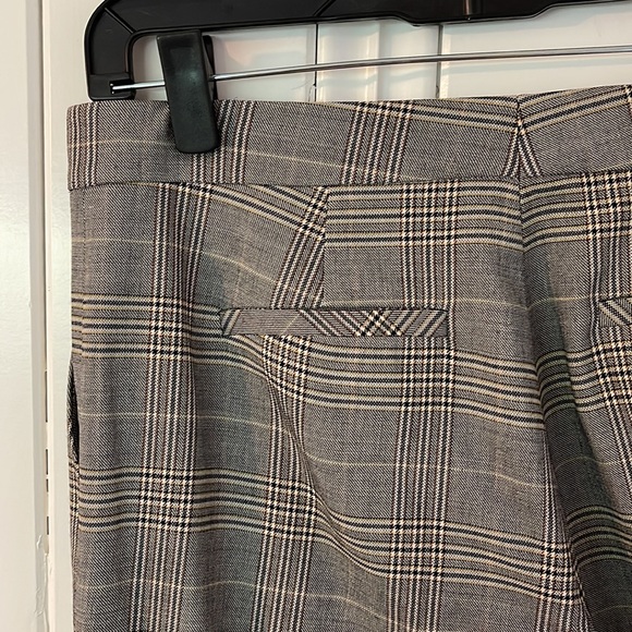 Nordstrom Designer Lewit Plaid Flare Trousers - Picture 3 of 6